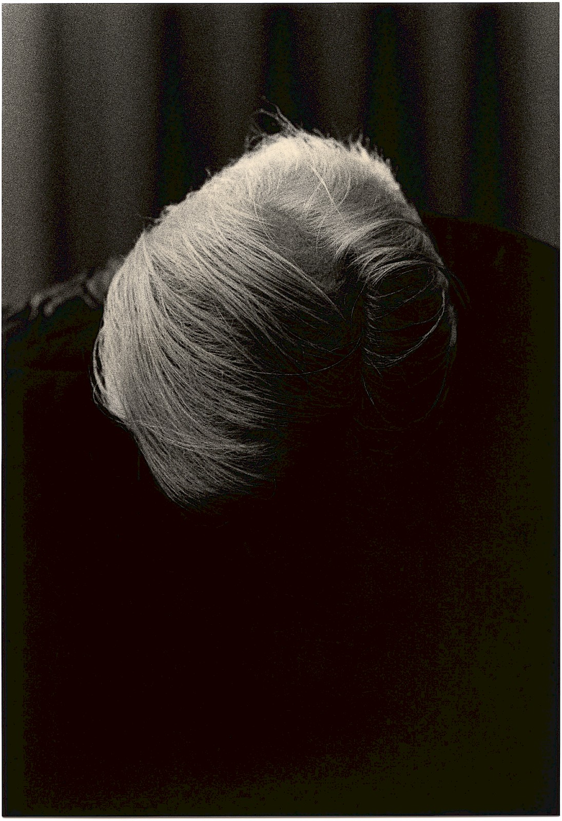 Untitled (white hair), silver gelatin photograph by Mikael Siirilä