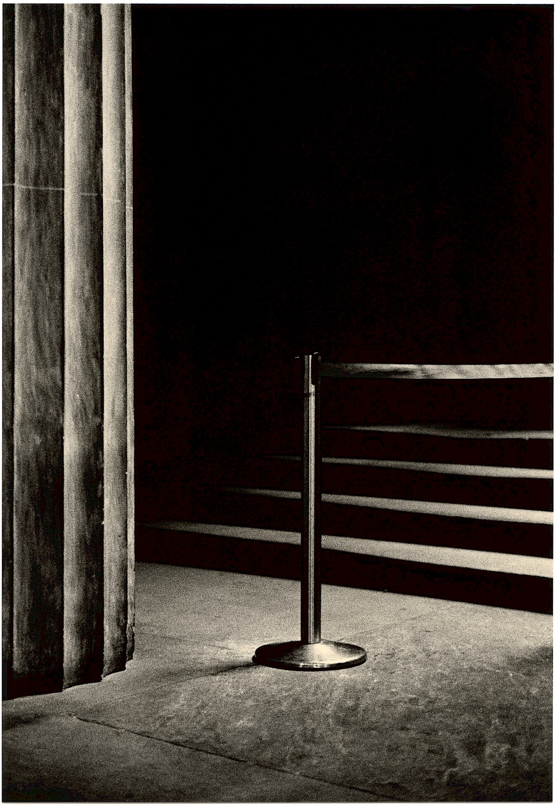 Untitled (column and stairs), silver gelatin photograph by Mikael Siirilä