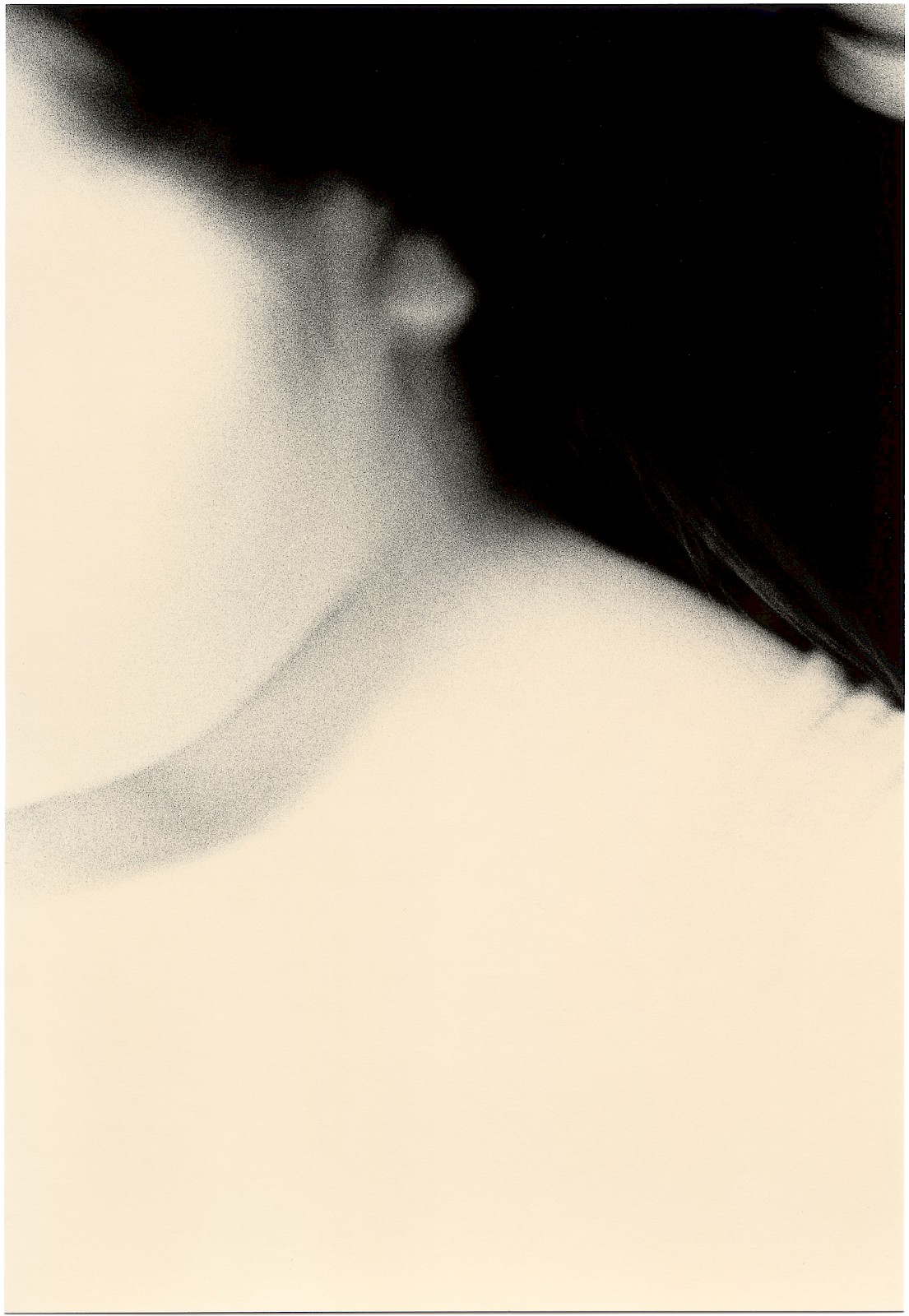 Untitled (cheek), silver gelatin photograph by Mikael Siirilä