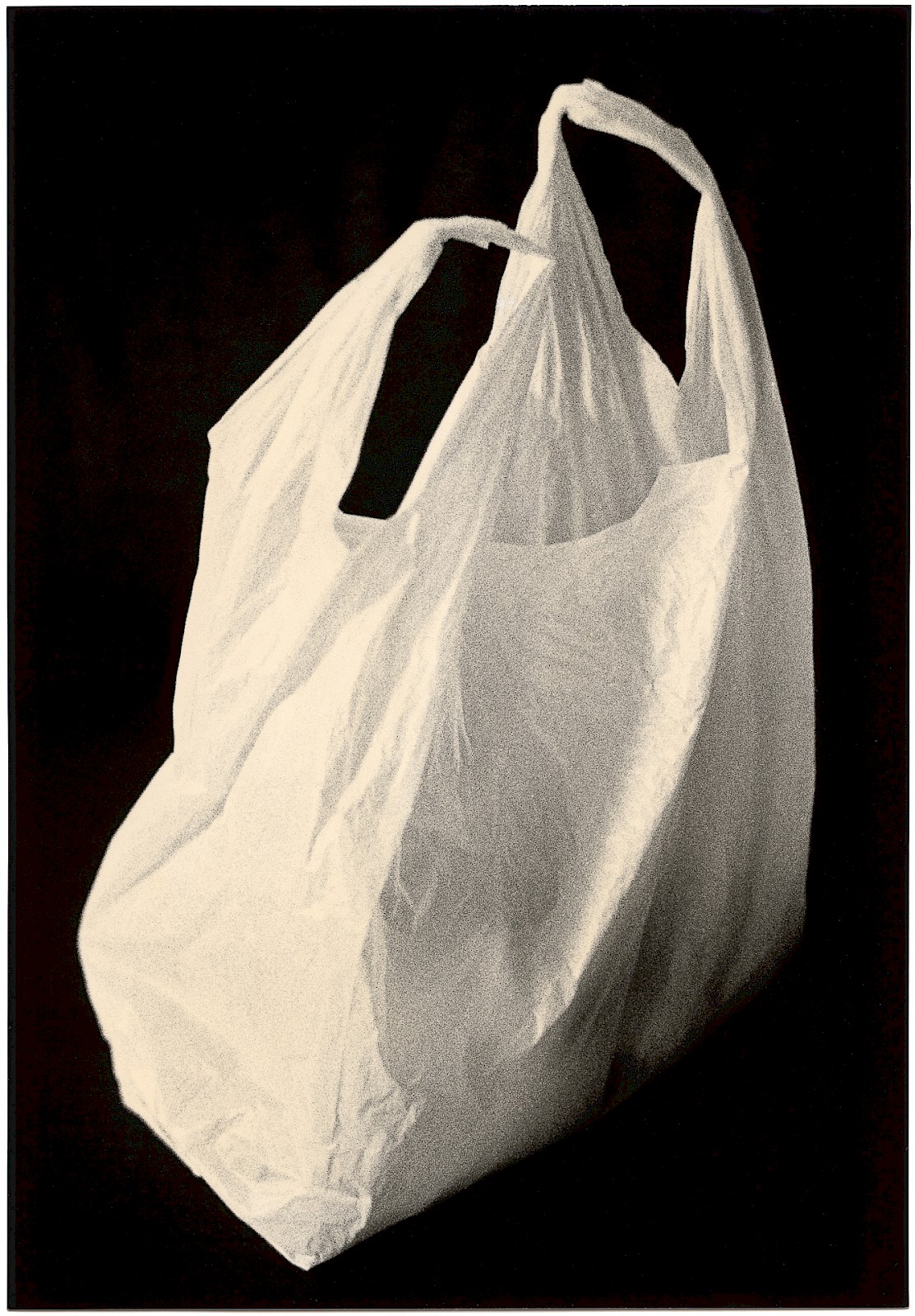 Untitled (white plastic bag), silver gelatin photograph by Mikael Siirilä