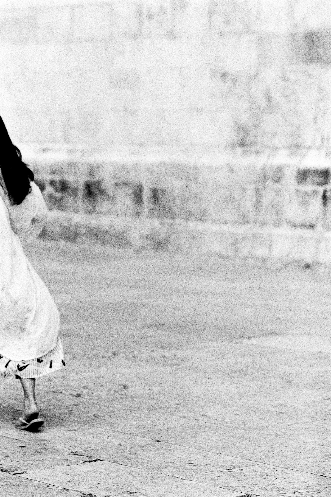 Untitled (edge of dress), Silver gelatin photograph by Mikael Siirilä