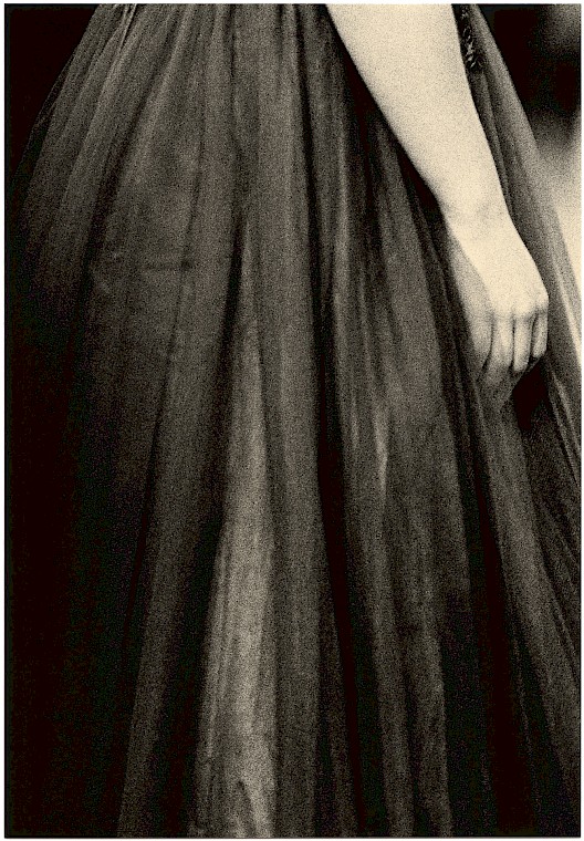 Untitled (hand and dress), silver gelatin photograph by Mikael Siirilä
